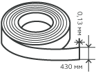 Лента нержавеющая 0,13х430 мм.  12Х18Н10Т нагартованная, мягкая