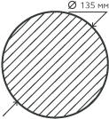 Круг нержавеющий (пруток) 135 мм.  95Х18 горячекатаный, матовый