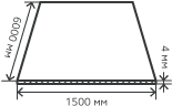 Лист нержавеющий  4х1500х6000 мм.  AISI 316Ti (08Х17Н13M2T) горячекатаный,  матовый