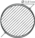 Проволока нержавеющая 12Х18Н10Т  0,81 мм.  термически обработанная